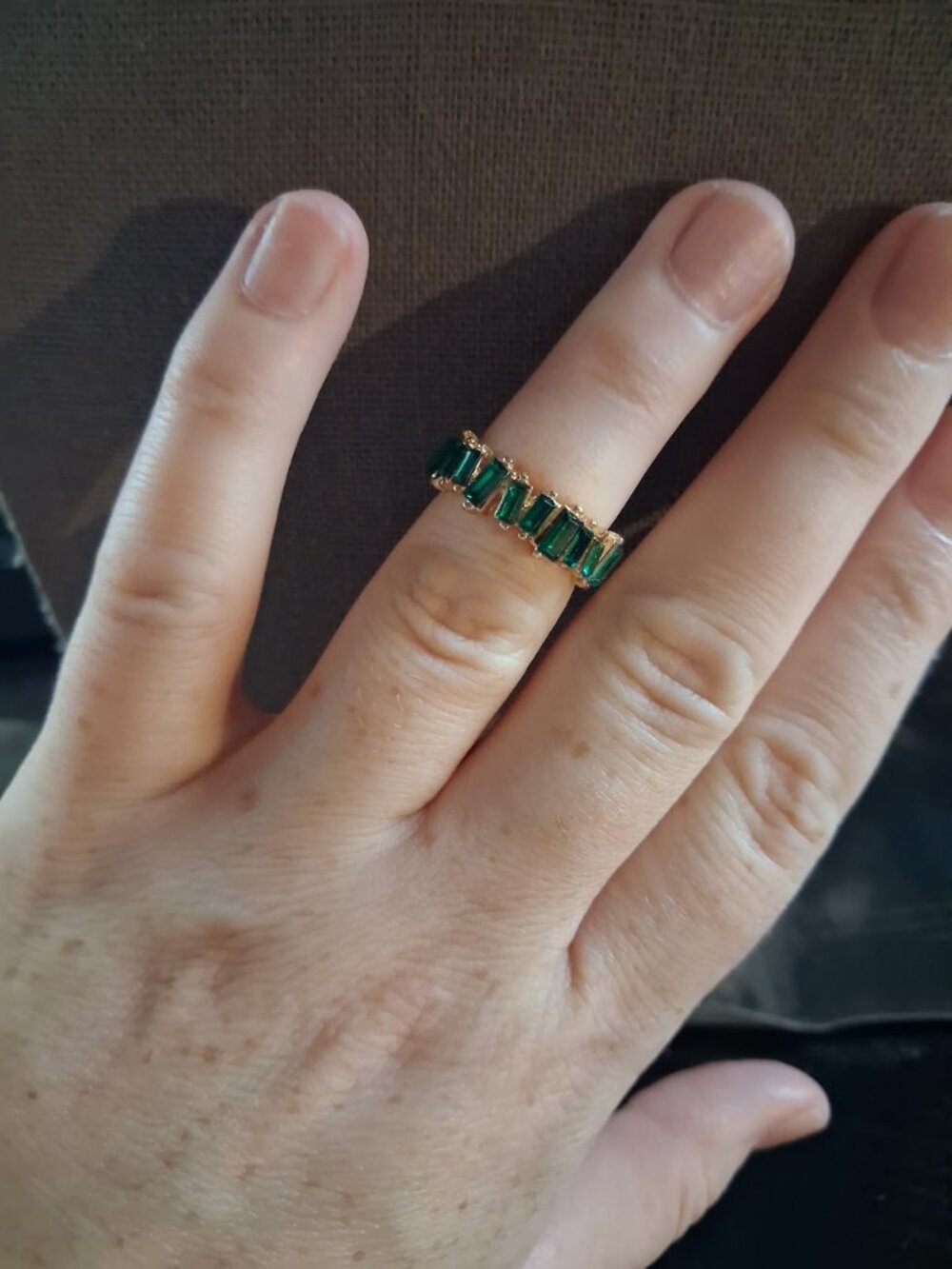 Green stoned ring